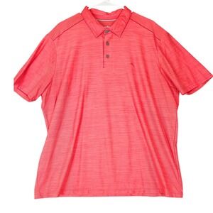 Tommy Bahama IslandZone XXL Coral Red Polo‎ Shirt Short Sleeve